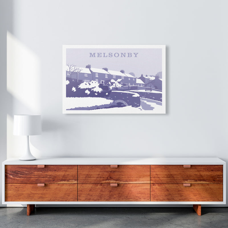Melsonby (Snow) Travel Art Print by Richard O'Neill A1 Canvas