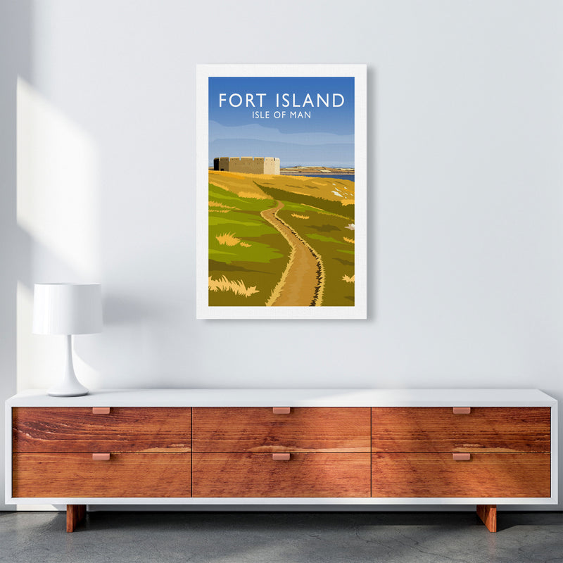 Fort Island portrait Travel Art Print by Richard O'Neill A1 Canvas