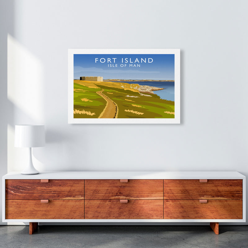 Fort Island Travel Art Print by Richard O'Neill A1 Canvas