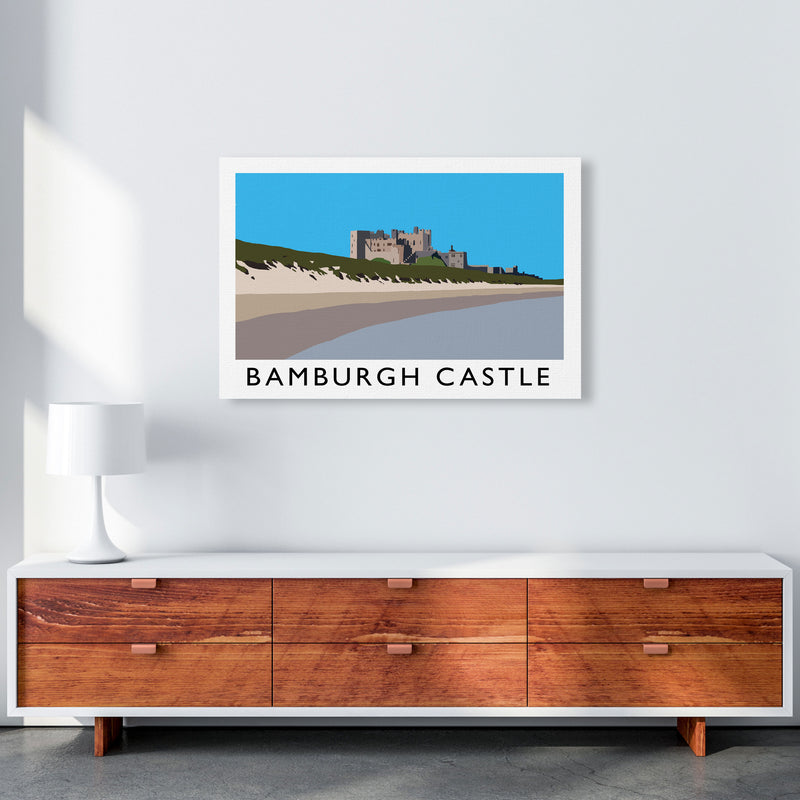 Bamburgh Castle Framed Digital Art Print by Richard O'Neill A1 Canvas