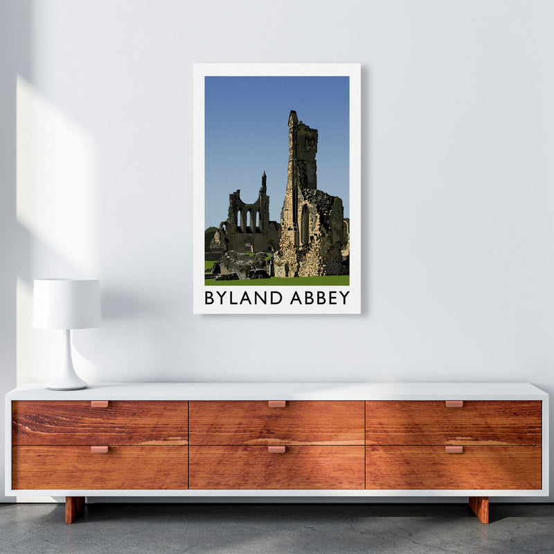 Byland Abbey Framed Digital Art Print by Richard O'Neill A1 Canvas