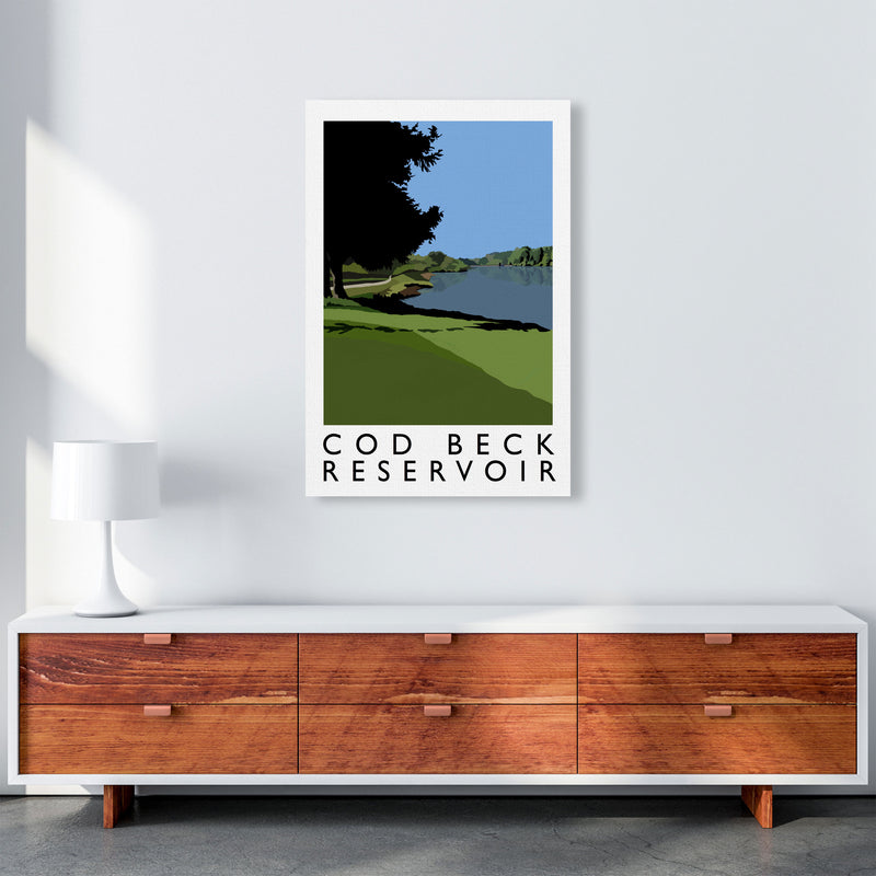 Cod Beck Reservoir Framed Digital Art Print by Richard O'Neill A1 Canvas