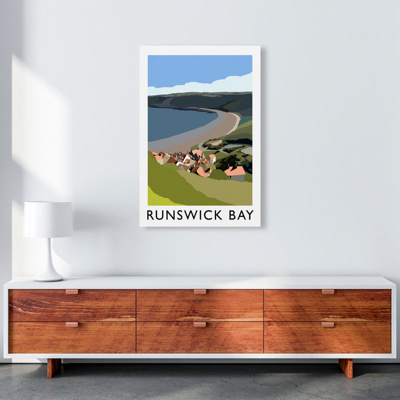 Runswick Bay Art Print by Richard O'Neill A1 Canvas