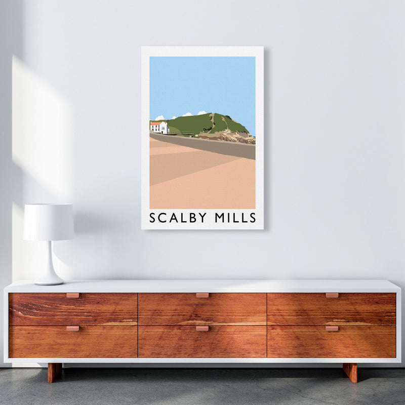 Scalby Mills Art Print by Richard O'Neill A1 Canvas