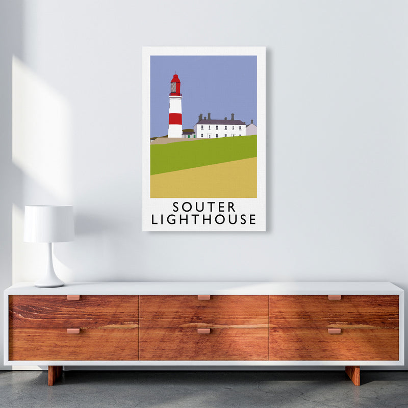 Souter Lighthouse Framed Digital Art Print by Richard O'Neill A1 Canvas