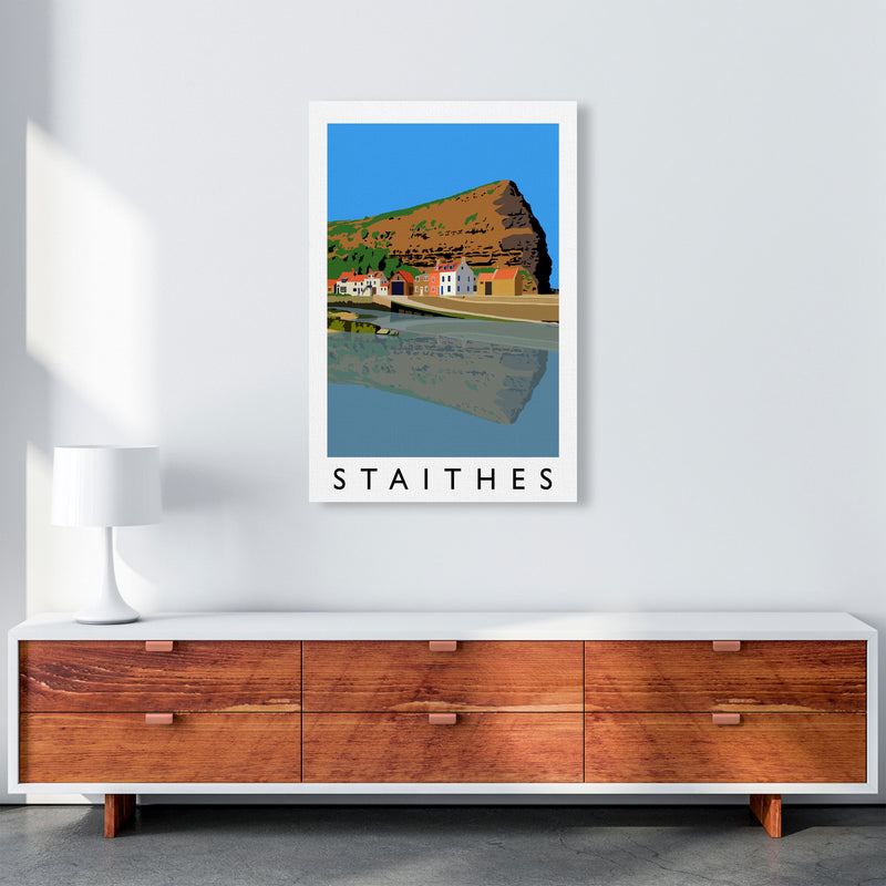 Staithes Art Print by Richard O'Neill A1 Canvas