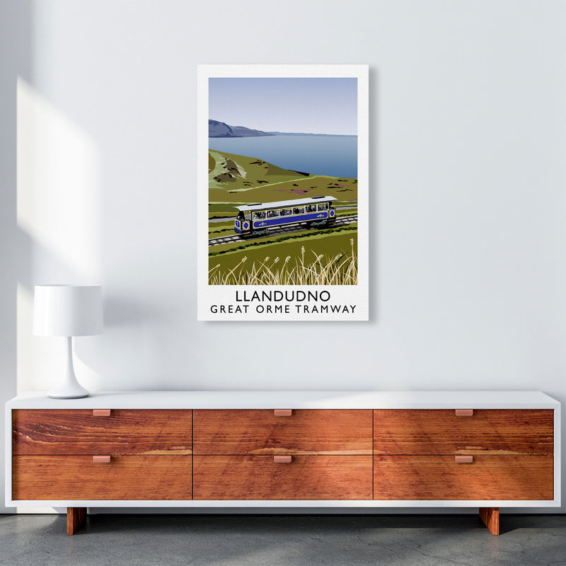 Llando Great Orme Tramway Art Print by Richard O'Neill A1 Canvas
