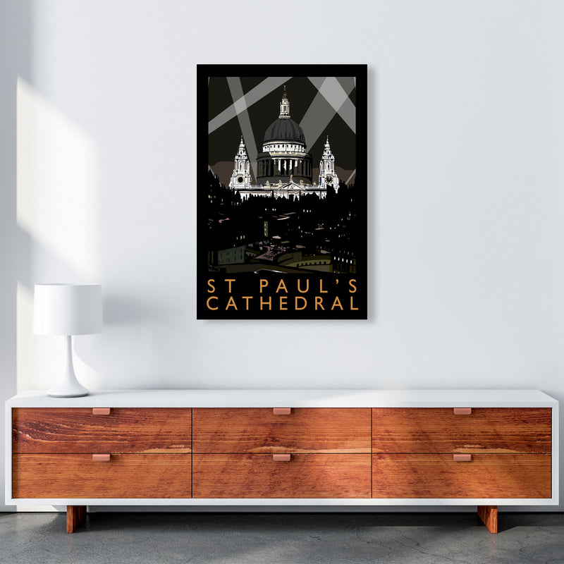 St Paul's Cathedral London Framed Digital Art Print by Richard O'Neill, Wooden Framed Wall Art A1 Canvas