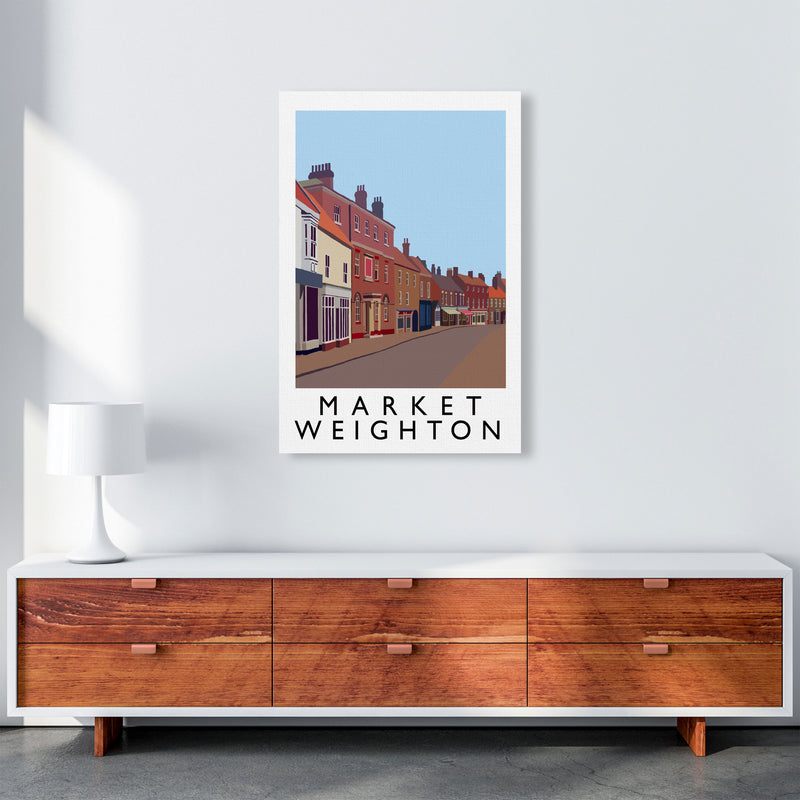 Market Weighton by Richard O'Neill Yorkshire Art Print, Vintage Travel Poster A1 Canvas