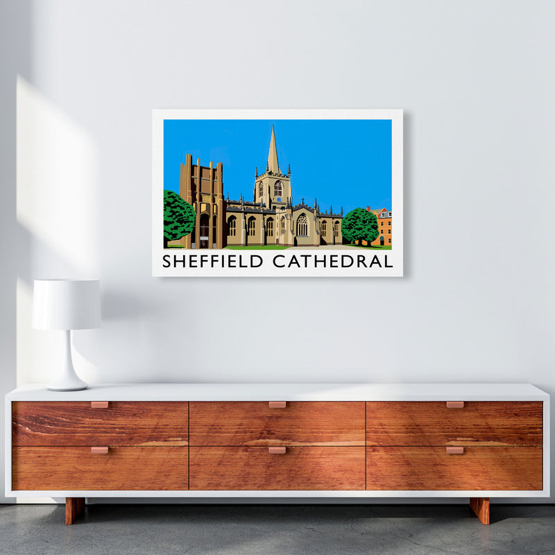 Sheffield Cathedral by Richard O'Neill Yorkshire Art Print, Travel Poster A1 Canvas