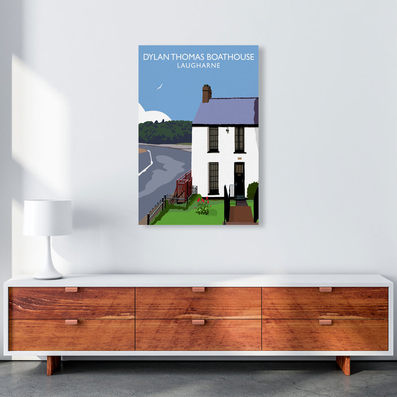 Dylan Thomas Boathouse by Richard O'Neill A1 Canvas