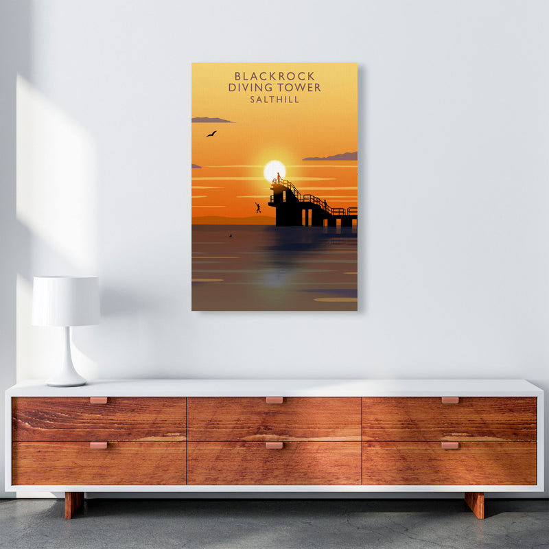 Blackrock Diving Tower (Sunset) (Portrait) by Richard O'Neill A1 Canvas