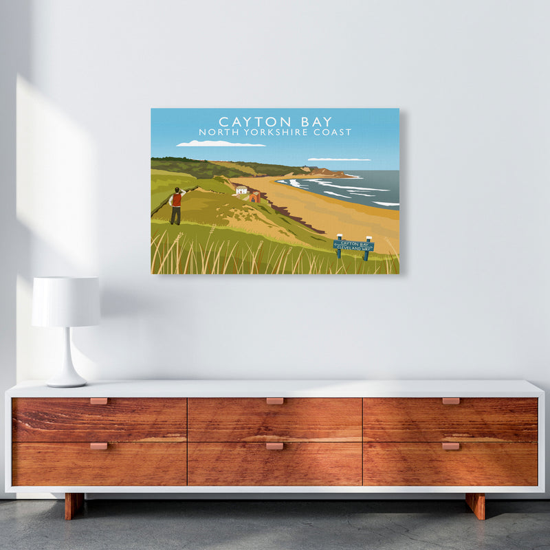 Cayton Bay North Yorkshire Coast Framed Digital Art Print by Richard O'Neill A1 Canvas