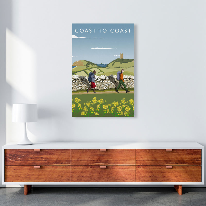 Coast To Coast (Portrait) by Richard O'Neill Yorkshire Art Print, Travel Poster A1 Canvas