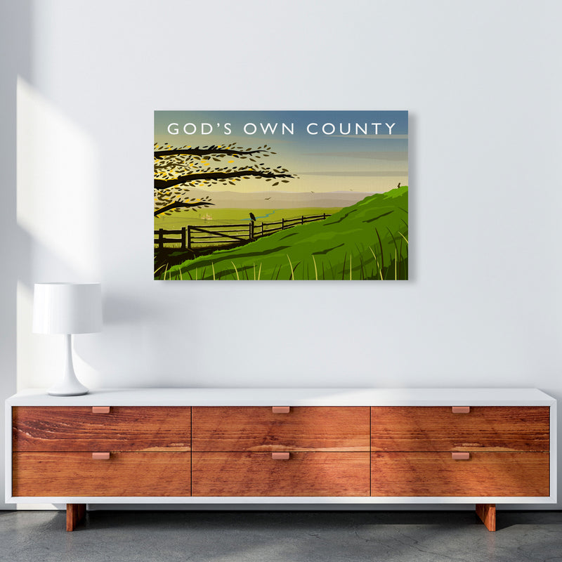 Gods Own County (Landscape) Yorkshire Art Print Poster by Richard O'Neill A1 Canvas