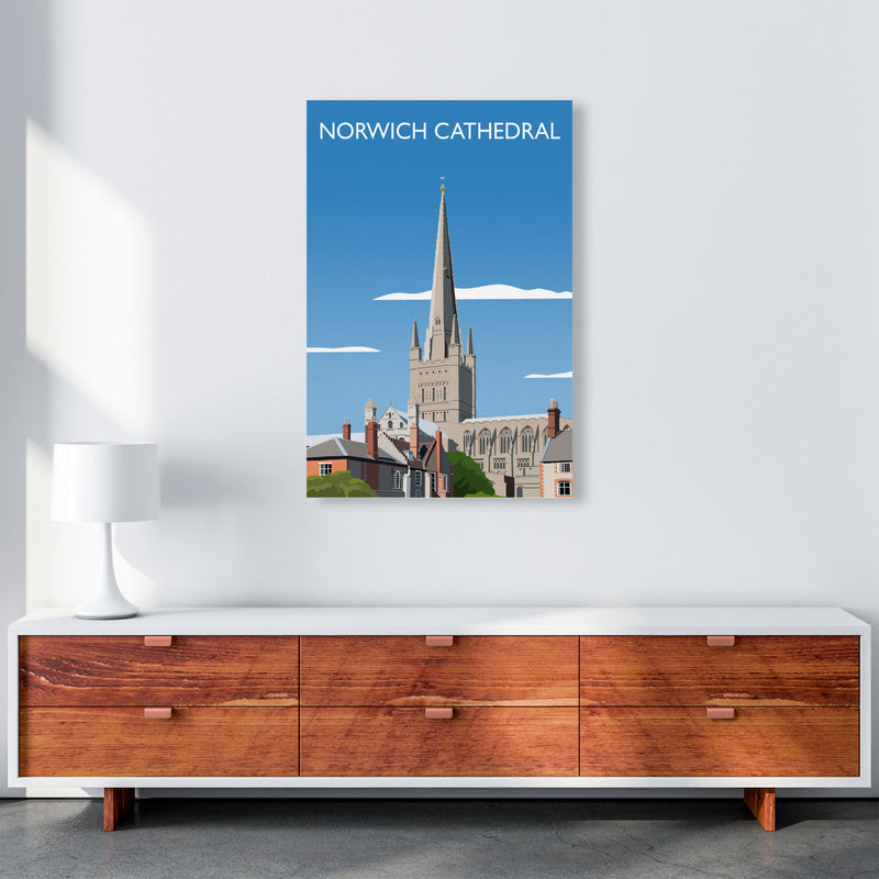 Norwich Cathedral Art Print by Richard O'Neill A1 Canvas