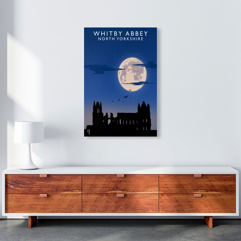 Whitby Abbey (Night) (Portrait) by Richard O'Neill Yorkshire Art Print A1 Canvas