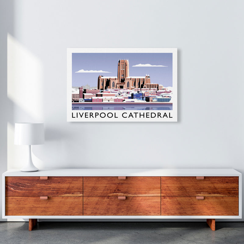 Liverpool Cathedral In Snow by Richard O'Neill A1 Canvas