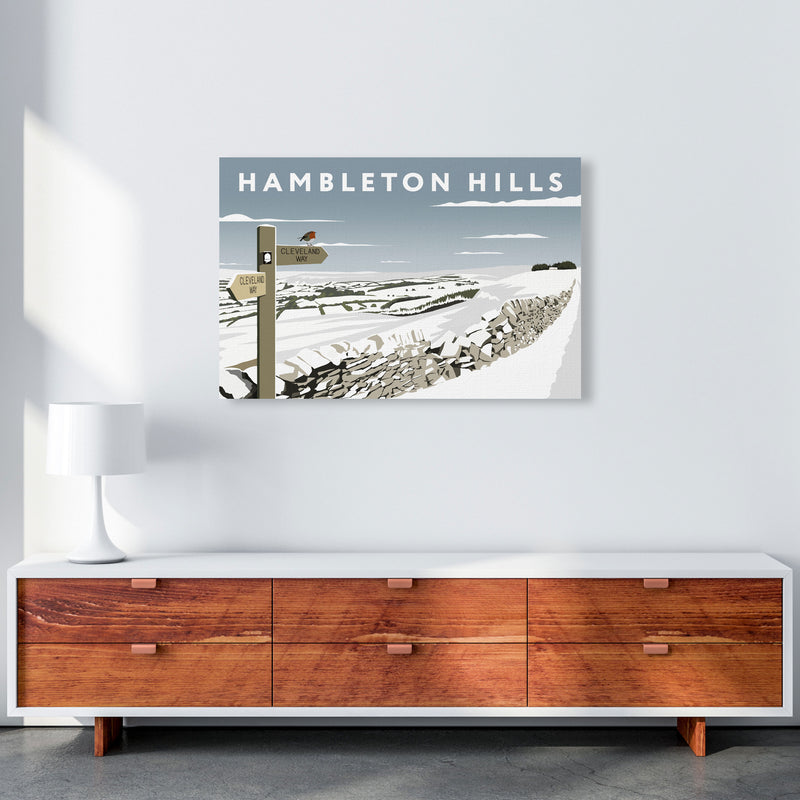 Hambleton Hills In Snow by Richard O'Neill A1 Canvas