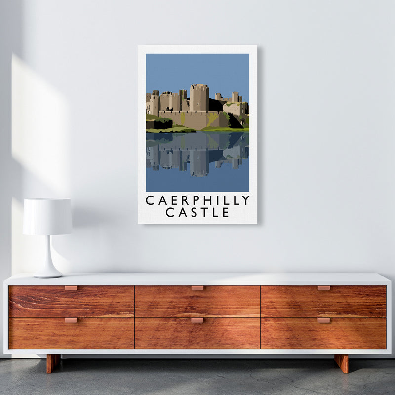 Caerphilly Castle Portrait by Richard O'Neill A1 Canvas