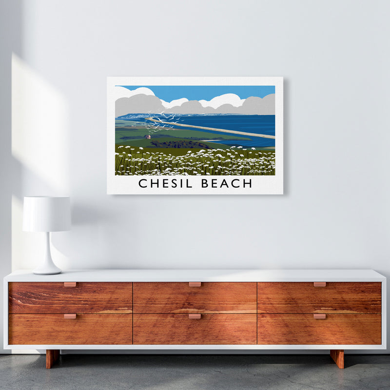 Chesil Beach Framed Digital Art Print by Richard O'Neill A1 Canvas