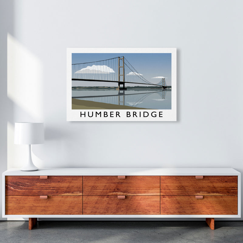 Humber Bridge Framed Digital Art Print by Richard O'Neill A1 Canvas