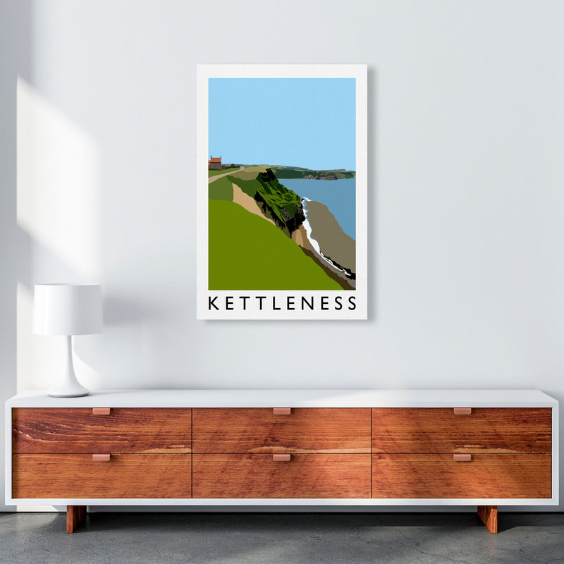 Kettleness Travel Art Print by Richard O'Neill, Framed Wall Art A1 Canvas
