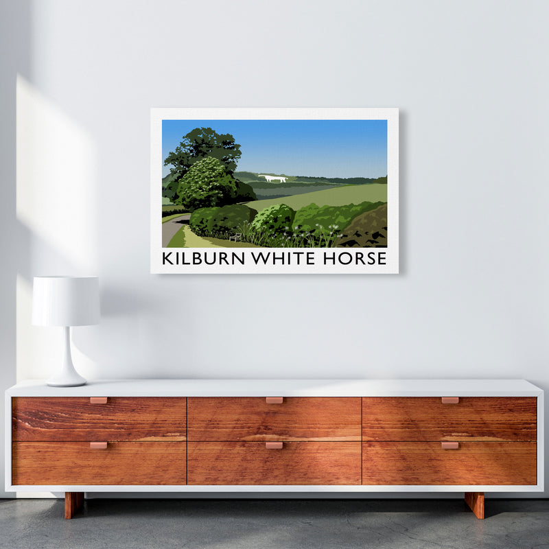 Kilburn White Horse Framed Digital Art Print by Richard O'Neill A1 Canvas