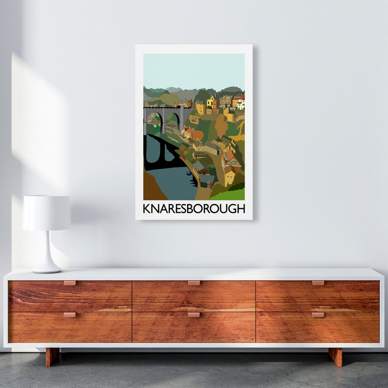 Knaresborough Digital Art Print by Richard O'Neill, Framed Wall Art A1 Canvas