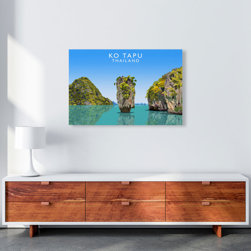 Ko Tapu Thailand Travel Art Print by Richard O'Neill, Framed Wall Art A1 Canvas