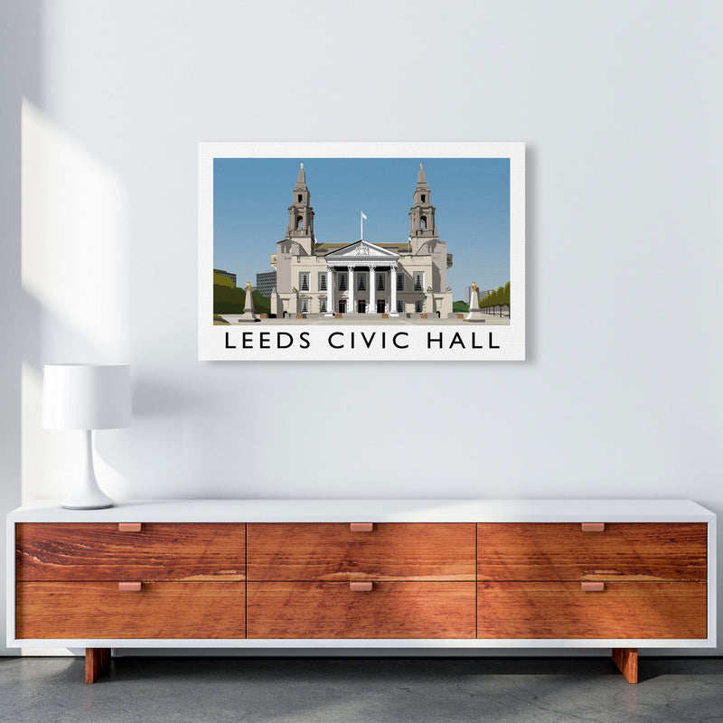 Leeds Civic Hall Digital Art Print by Richard O'Neill, Framed Wall Art A1 Canvas