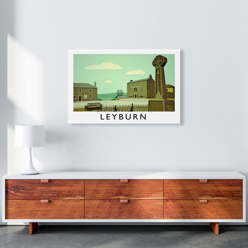 Leyburn Travel Art Print by Richard O'Neill, Framed Wall Art A1 Canvas