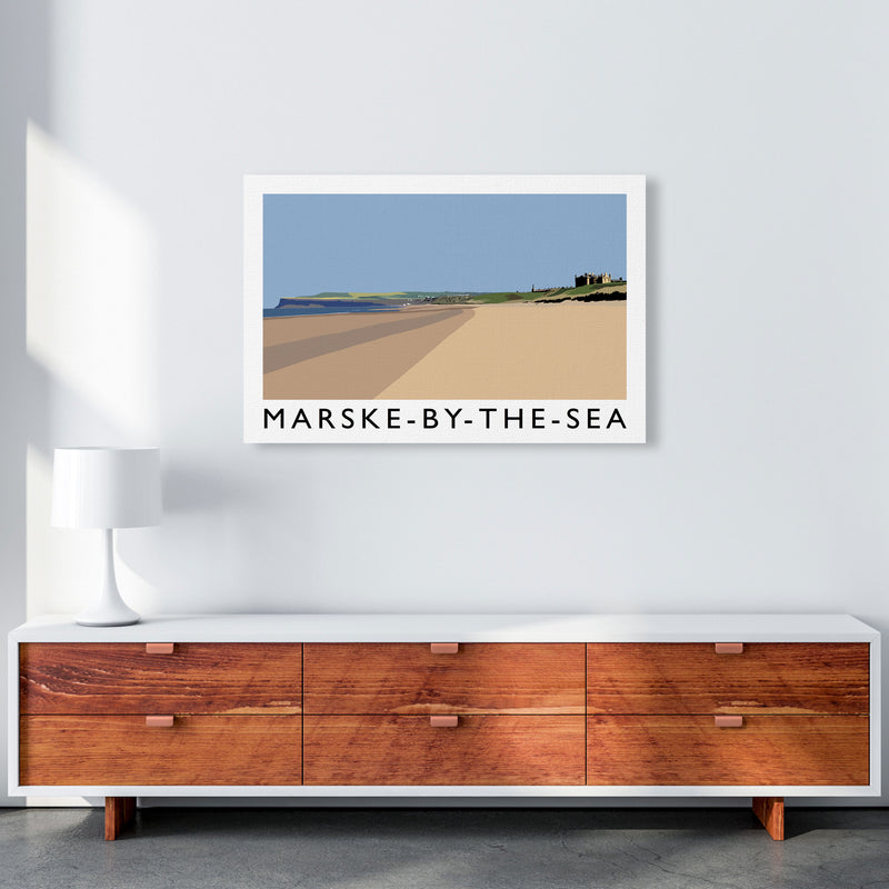 Marske-By-The-Sea Travel Art Print by Richard O'Neill, Framed Wall Art A1 Canvas
