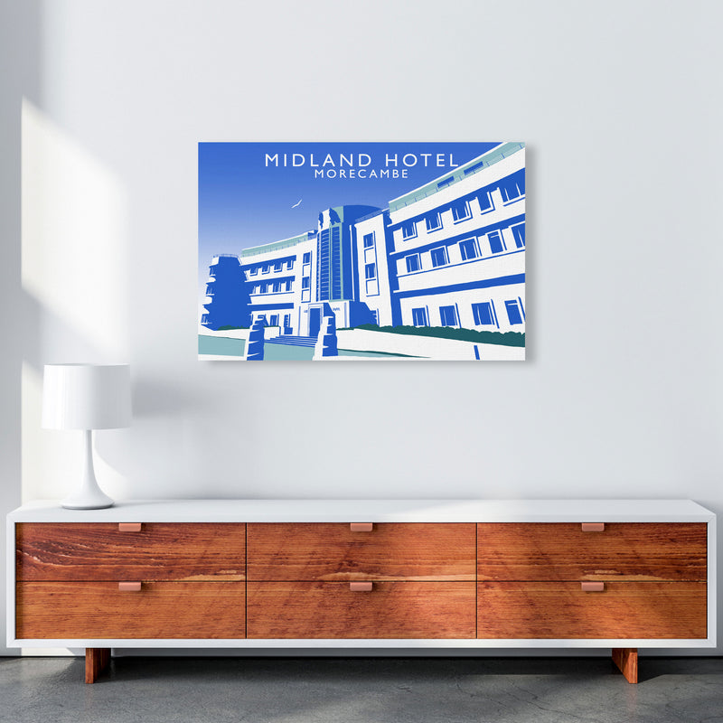Midland Hotel Morecambe Travel Art Print by Richard O'Neill, Framed Wall Art A1 Canvas