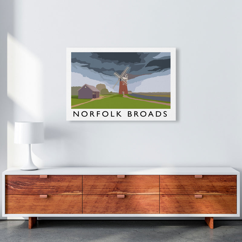 Norfolk Broads Framed Digital Art Print by Richard O'Neill A1 Canvas