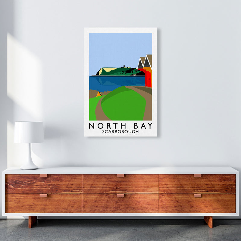 North Bay Scarborough Travel Art Print by Richard O'Neill, Framed Wall Art A1 Canvas
