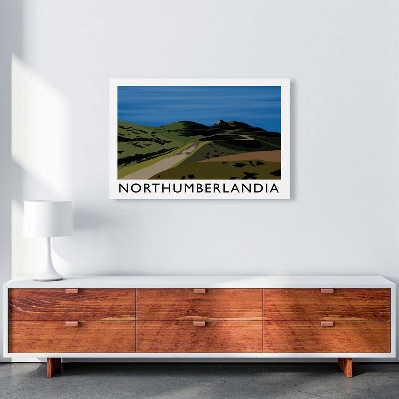 Northumberlandia Travel Art Print by Richard O'Neill, Framed Wall Art A1 Canvas
