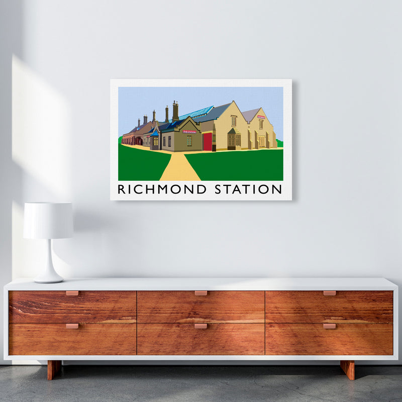 Richmond Station Travel Art Print by Richard O'Neill, Framed Wall Art A1 Canvas