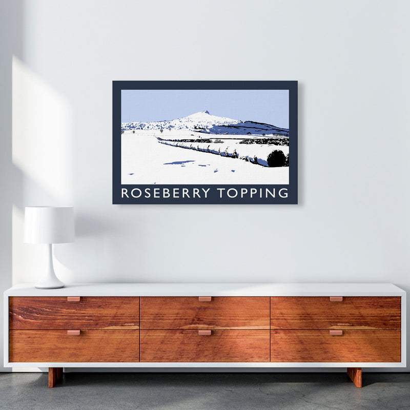 Roseberry Topping Travel Art Print by Richard O'Neill, Framed Wall Art A1 Canvas