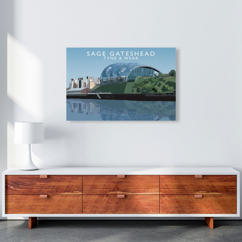 Sage Gateshead Tyne & Wear Travel Art Print by Richard O'Neill A1 Canvas
