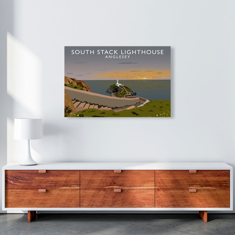 South Stack Lighthouse Anglesey Travel Art Print by Richard O'Neill A1 Canvas