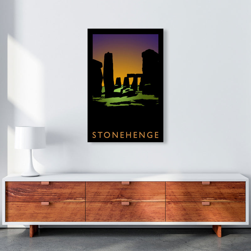 Stonehenge Travel Art Print by Richard O'Neill, Framed Wall Art A1 Canvas