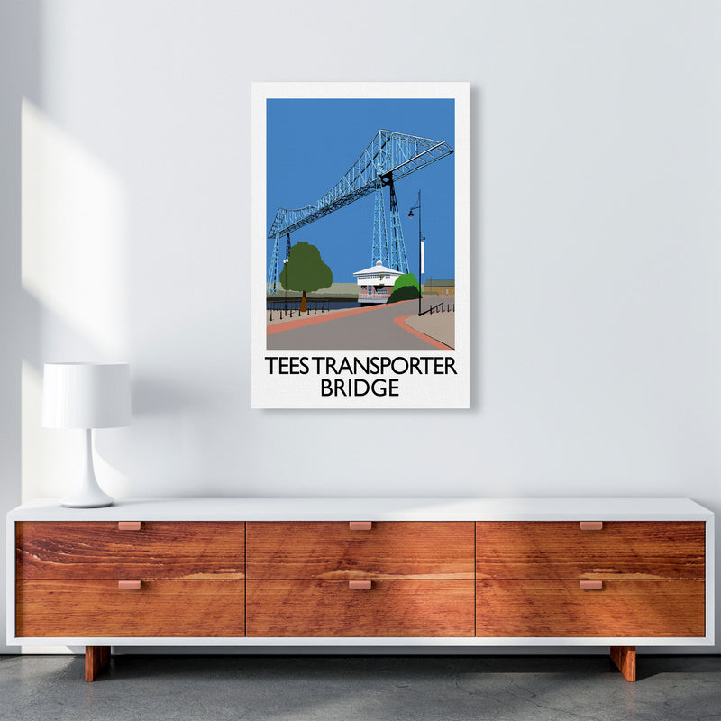 Tees Transporter Bridge Art Print by Richard O'Neill, Framed Wall Art A1 Canvas