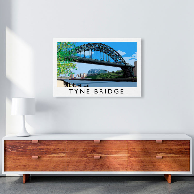 Tyne Bridge Travel Art Print by Richard O'Neill, Framed Wall Art A1 Canvas