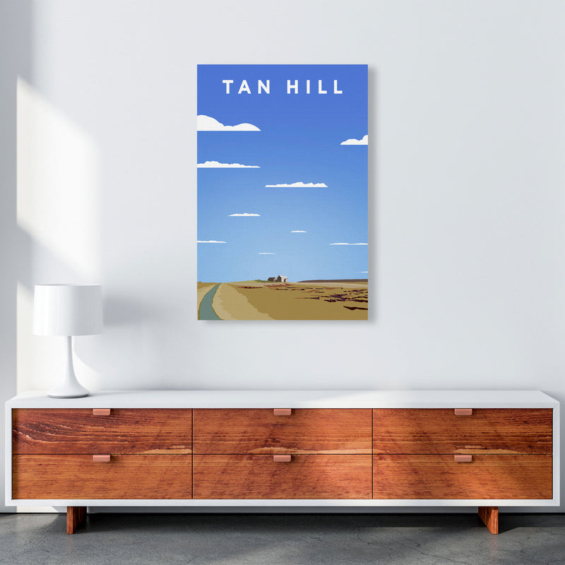 Tan Hill Travel Art Print by Richard O'Neill, Framed Wall Art A1 Canvas