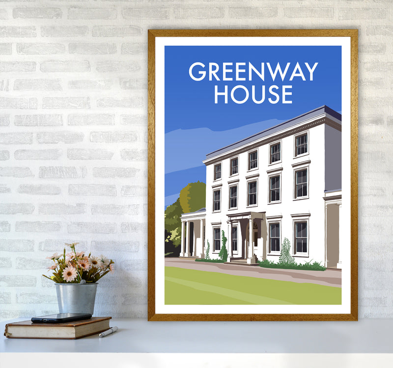 Greenway House Portrait Art Print by Richard O'Neill A1 Print Only