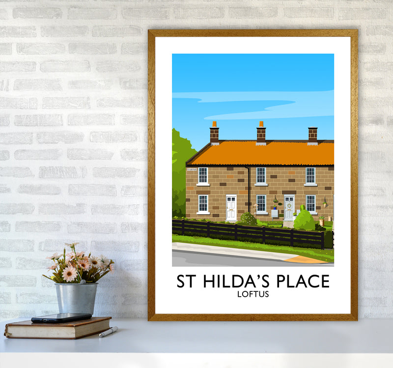 St Hilda's Place Portrait Art Print by Richard O'Neill A1 Print Only