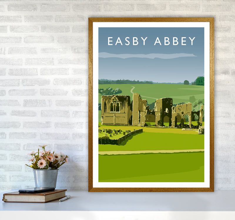 Easby Abbey Portrait Art Print by Richard O'Neill A1 Print Only