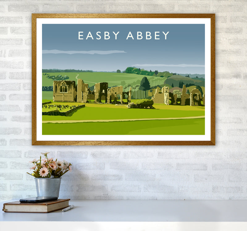 Easby Abbey Art Print by Richard O'Neill A1 Print Only