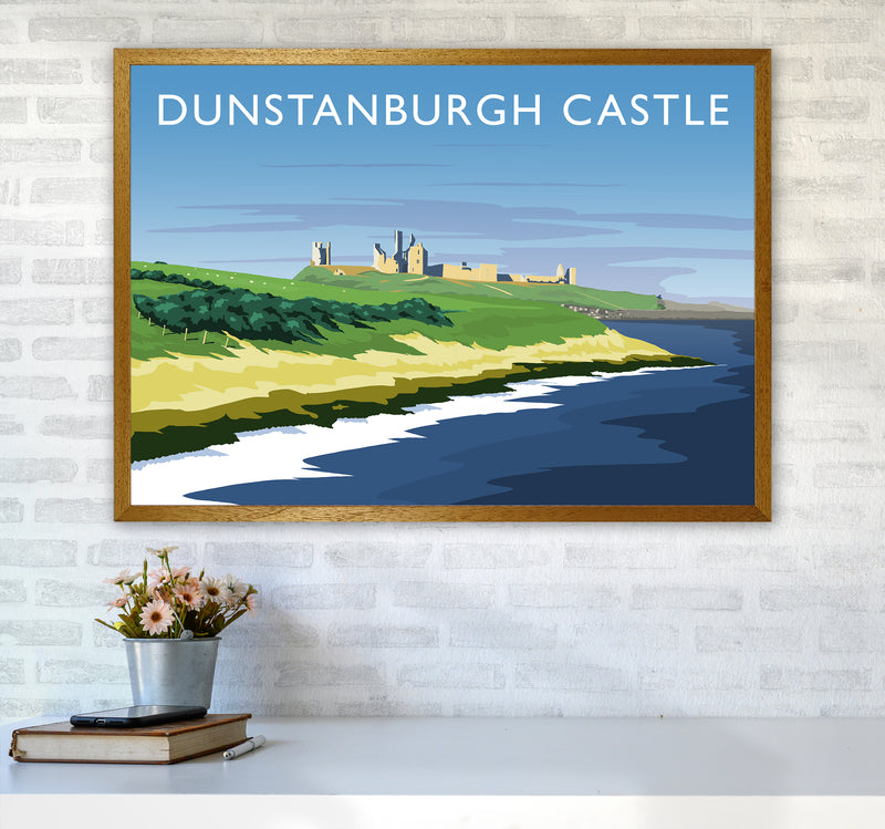 Dunstanburgh Castle Travel Art Print by Richard O'Neill A1 Print Only